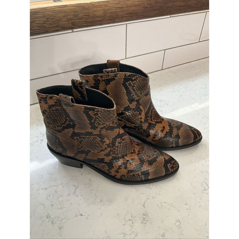 Boden Women Allendale Ankle Boots Booties Snakeskin Leather Western US 7.5. NWOT - Picture 8 of 10